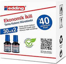 EddingTahta Kalemi Mürekebbi Mavi Ekonomik İkili 30ml x 2