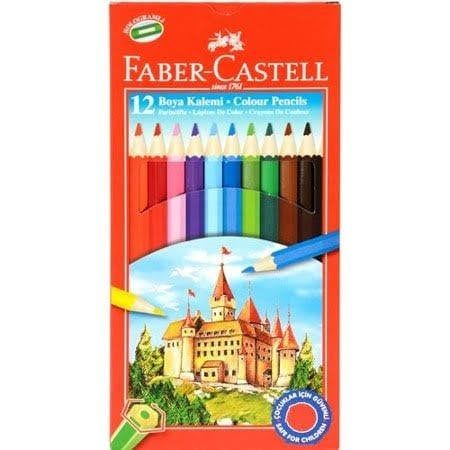 FABER CASTELL 12'Lİ UZUN KURU BOYA